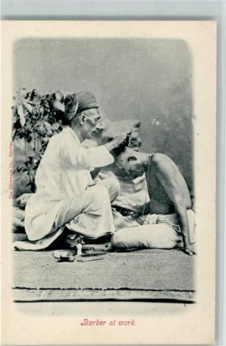 Berufe - Barbier - Barberat work . 1900 AK