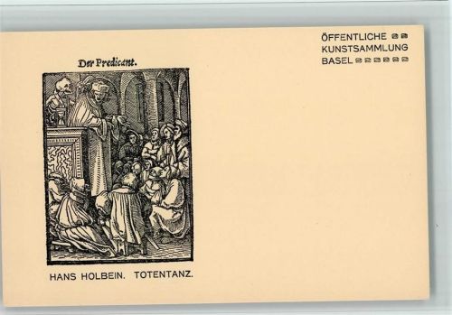 Hans Holbein - Totentanz - der Prediger, Skelett , sehr gute Erhaltung