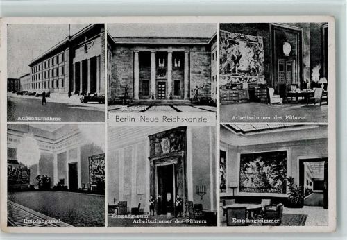 1942 Neue Reichskanzlei mit Innenansichten AK