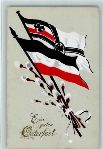 1915 WK I Ostern - Fahnen und Kätzchenzweige