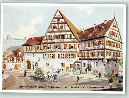 Esslingen Sektkellerei G.C. Kessler , gute Erhaltung AK