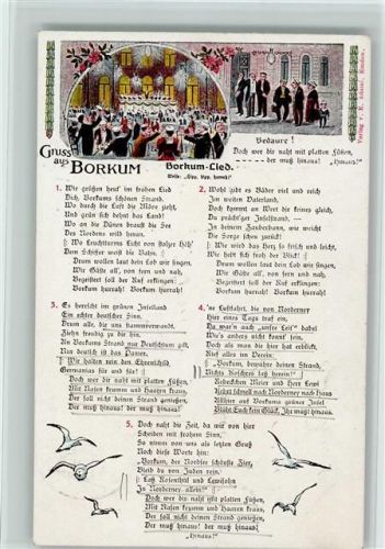 1926 Borkum Lied AK