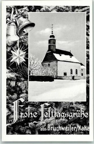 55758 W6581 Bruchweiler - Kirche Glocken Tannenbaum Winter