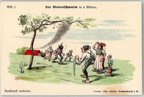 1905 Serie Bild 1 Der Bienenschwarm