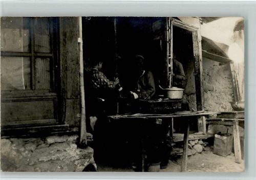 1916 Kochherd im Freien 1916 - Balkankrieg WK I AK