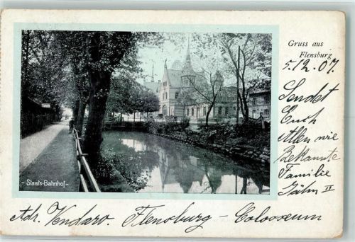 Flensburg 1907 Staats-Bahnhof