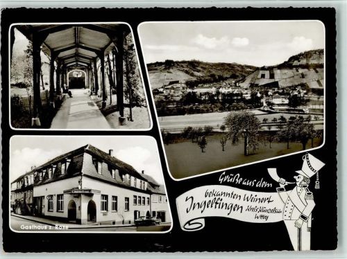 Ingelfingen GAsthaus Zur Rose Gesamtansicht Laubengang 3-Bildaufnahme