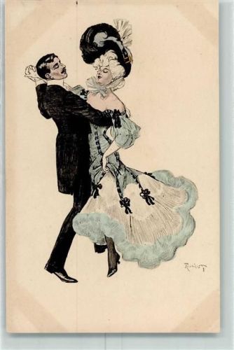 1900 Serie I Nr. 8 Jugendstil Tanz Erotik AK