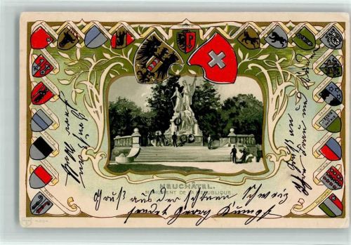 Neuchâtel 1901 Monument de la Republique