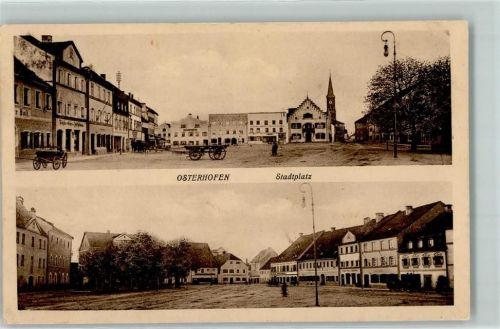 Osterhofen Stadtplatz Pferdeanhänger