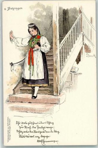 Betzingen Frau Tracht sign