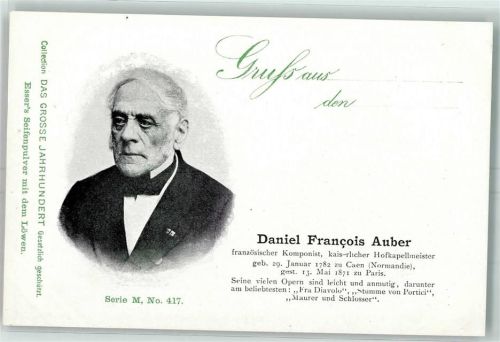 Caen Das grosse Jahrhundert Werbung Essers Seifenpulver Serie M Nr. 417 Daniel Francois Auber