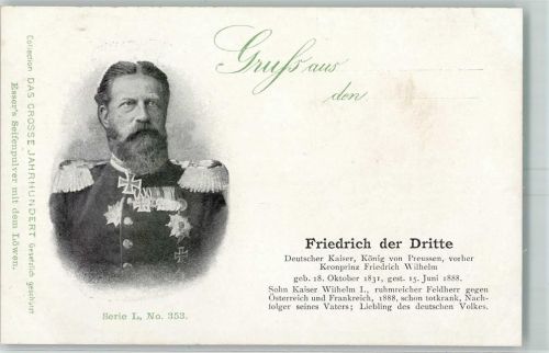 Werbung Esser Seifenpulver Das Grosse Jahrhundert Serie L Nr. 353 AK Adel Friedrich III 1900