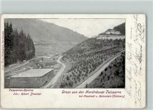 Neustadt 1905 Nordhäuser Talsperre Talsperren-Kantine