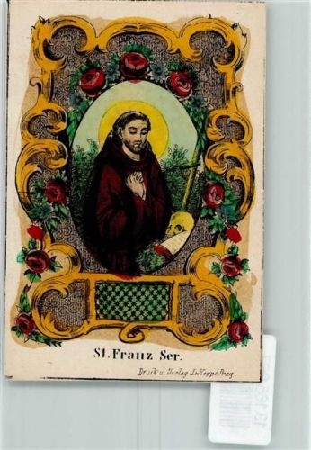 St. Franz Ser. handcoloriert Druck Joseph Koppe Prag