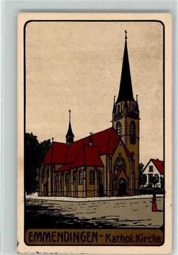 Emmendingen 1929 Kath. Kirche AK