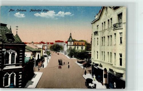 Ostrava Nadrazni trida Geschäfte Kutsche