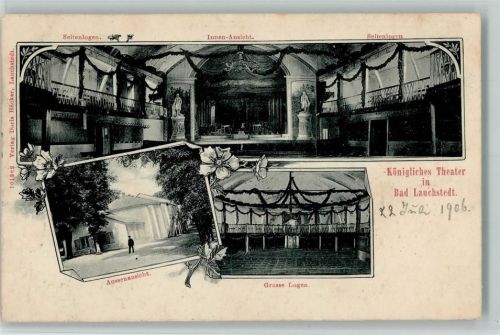 Bad Lauchstädt 1906 Theater mit Bühne Innenansicht AK