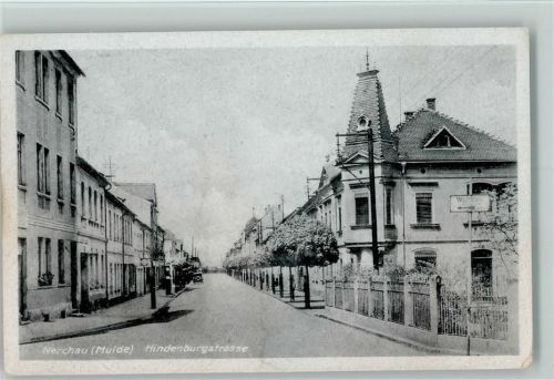 Nerchau 1944 Hindenburgstraße AK