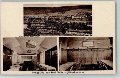 Selters Cafe Müller mit Innenansichten , Klavier, Tischfußball