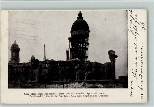 1906 City Hall after the earthquake - 1906