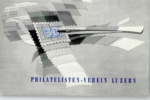 Luzern 1946 Philatelisten-Verein - Sonderstempel: Erste Liechtensteinische Segelflugpost 1946