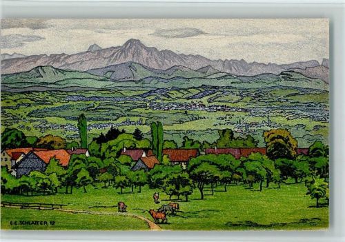 Der Säntis von Berg aus , sehr gute Erhaltung AK