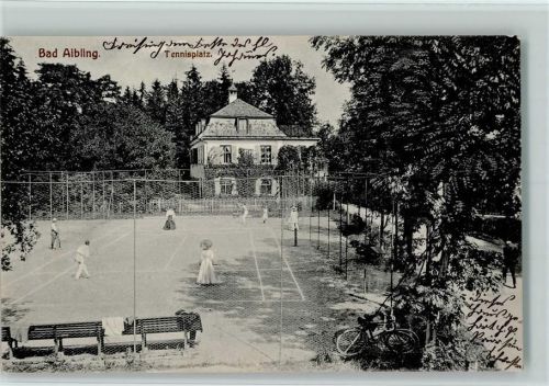Bad Aibling 1912 Tennisplatz mit Spieler , gute Erhaltung AK