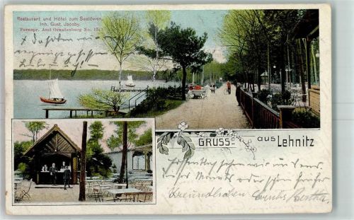 Lehnitz 1908 Restaurant Hotel Zum Seelöwen Inh. Gust. Jacoby