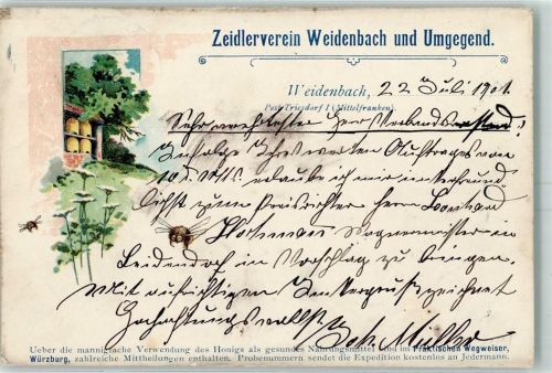 Weidenbach 1901 Zeidlerverein AK