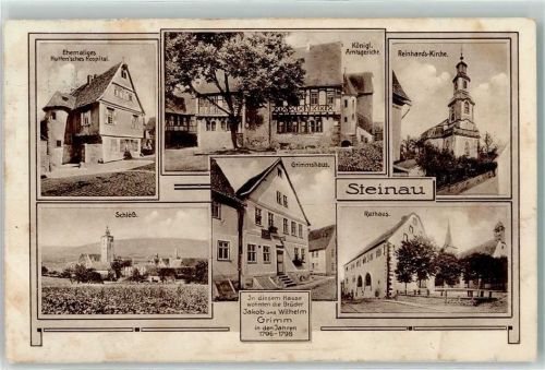 Steinau Ehem. Hutten'sches Hospital Grimmshaus Kgl. Amtsgericht Rathaus