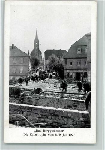 Berggiesshübel Zerstörung 1927 AK