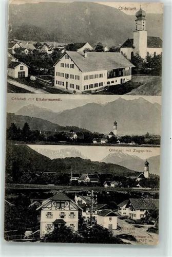 Ohlstadt 1917 Pfarrkirche St. Laurentius Ettalermanndl Zugspitze