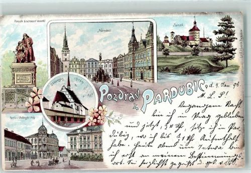Pardubice 1898 Lithographie