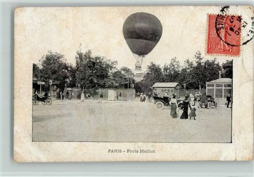 Paris 1907 Ballon über der Stadt - Porte Maillot AK