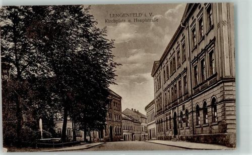 08485 O9802 Lengenfeld , Vogtl - Kirchplatz u. Hauptstraße