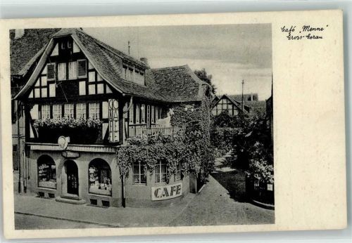 Groß-Gerau Stadt-Cafe Menne Fachwerkgebäude