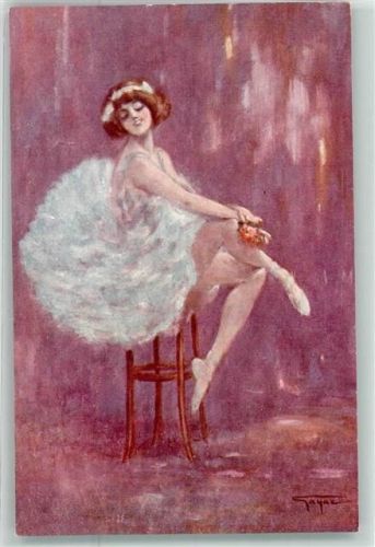 Tanz Ballerina Verlag P.J. Gallais & Cie Paris Nr. 353 sign. Gayac Ballett Künstlerkarte