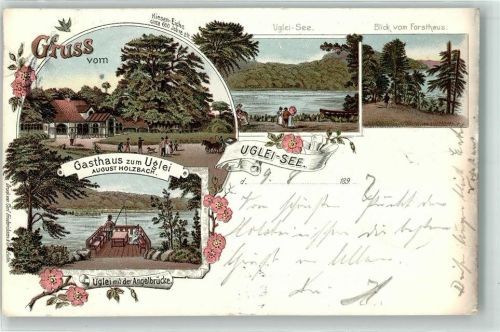 23701 W2420 Uklei 1897 - Gasthaus zum Uglei Rieseneiche Ugleisee Angler