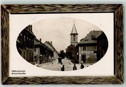 Hildburghausen 1911 Bismarckstraße Privileg. Apotheke E. Müller Passepartout