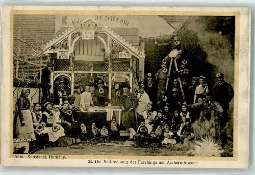 Bela Crkva 1912 Karneval Verbrennung des Faschungs am Aschermittwoch