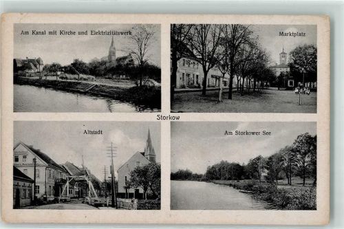 Storkow Kanal Kirche Elektrizitätswerk Marktplatz Storkower See