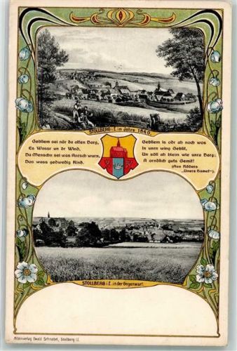 Stollberg Im Jahrer 1840 und Gegenwart Gedicht