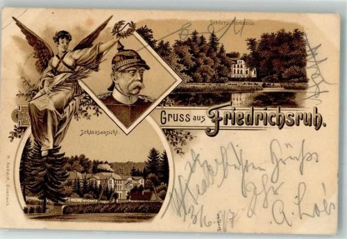 Friedrichsruh 1897 Lithographie Fürst Bismarck Schloss