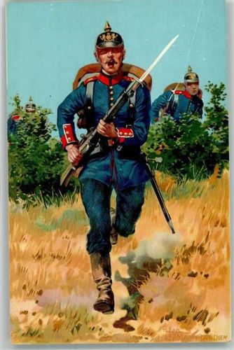 Uniform Bayr. Infanterie Verlag Heros Berlin Dt. Amee Künstler Karte Hoffmann, A. Künstlerkarte