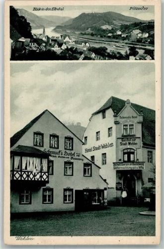 Wehlen Stadt Hotel Stadt Wehlen Blick ins Elbetal