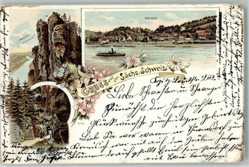 Wehlen Stadt 1904 Sächsische Schweiz Bastei