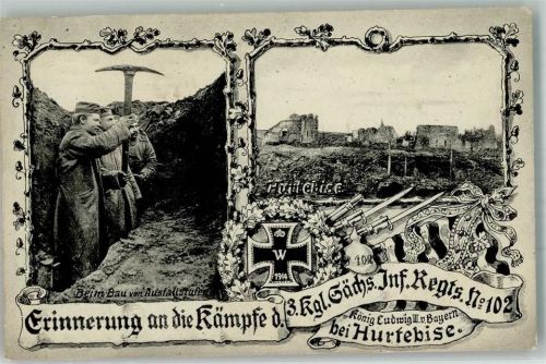 1915 Bau Ausfallstufen §. Kgl. Inf. Regiment Nr. 102
