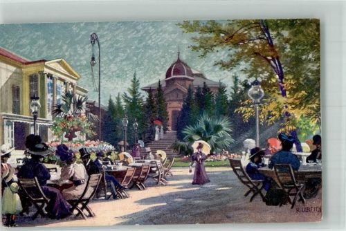 1130 Wien 13. Bezirk, Hietzing Künstlerkarte Gasthaus Wallners Meierei Tivoli Wiener-Kunst