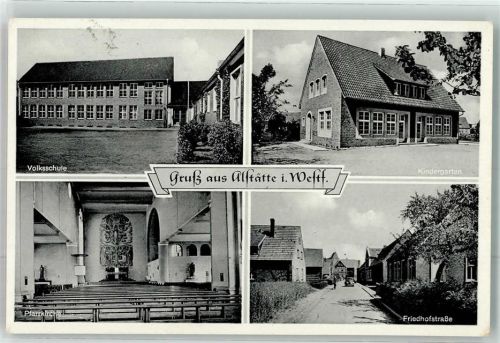 Alstätte Volksschule Pfarrkirche Altar Kindergarten Friedhofstraße
